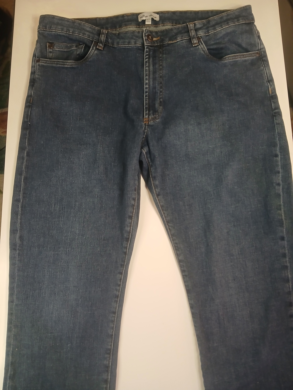 Peter Millar Men's Straight-Leg Jeans in Medium Blue
